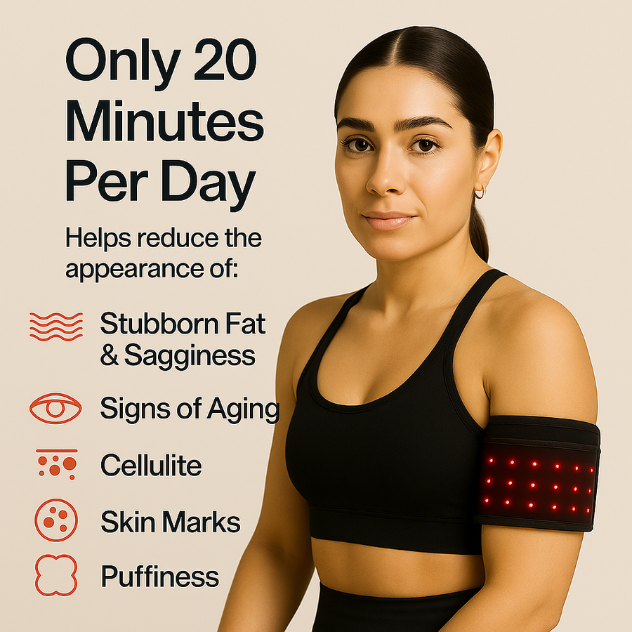 Bye-Bye Saggy Arms red light therapy bands for firming the upper arms