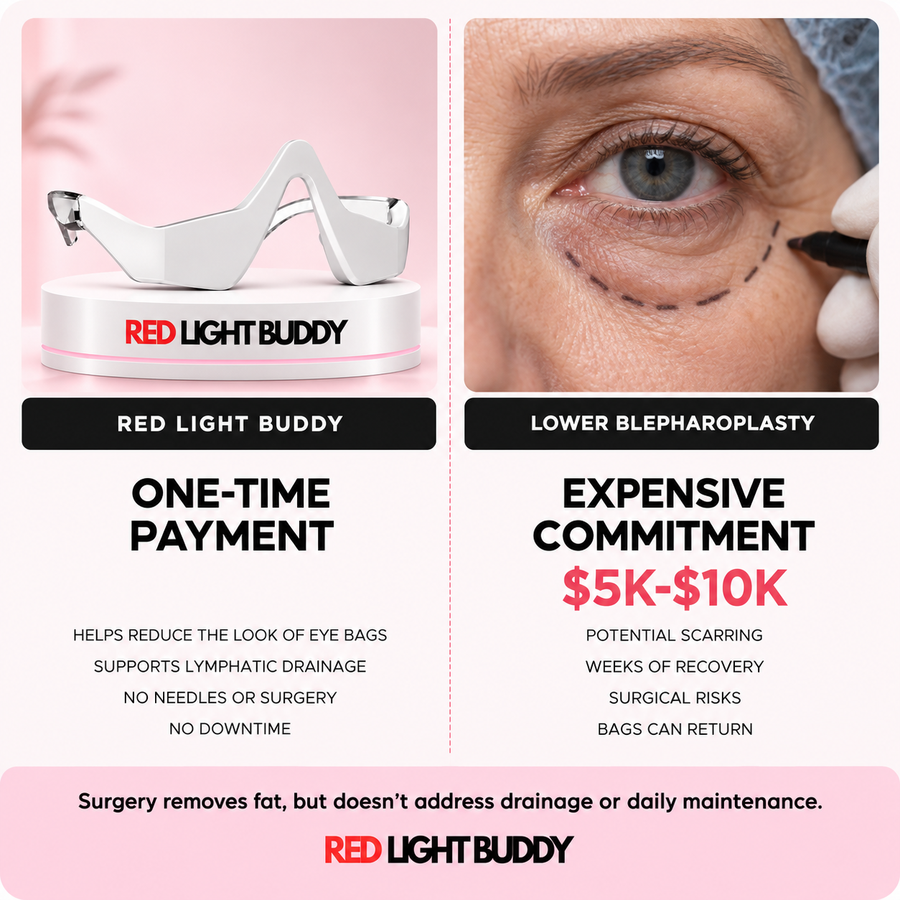 Eye Snatcher Buddy one-time payment compared with lower blepharoplasty surgery